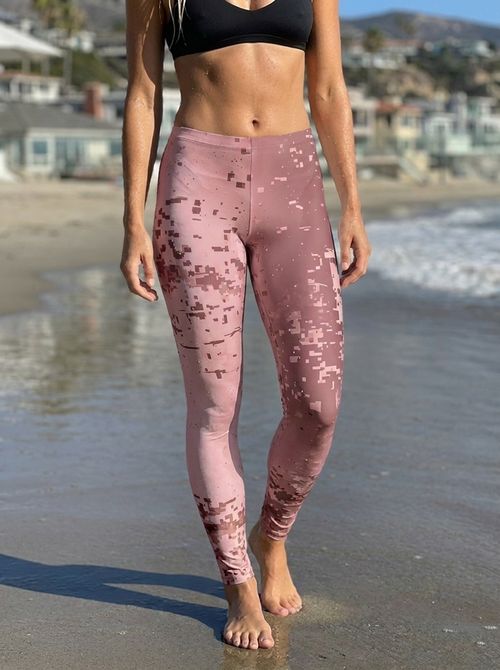 Dusty Rose Mirage Classic Leggings Women's Leggings — Lolekai