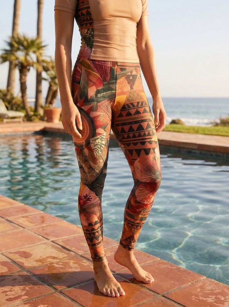 Burnt Sienna Lono swim & gym classic leggings