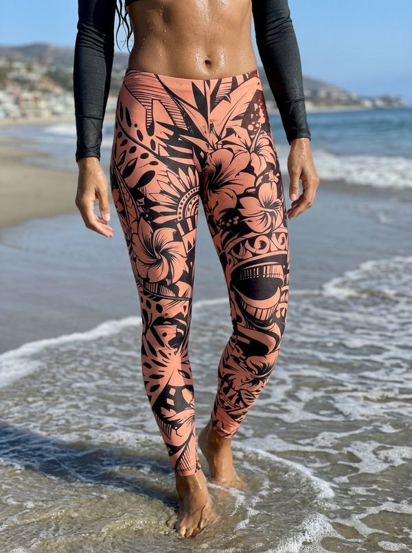 Women's Coral Honua Uli Leggings