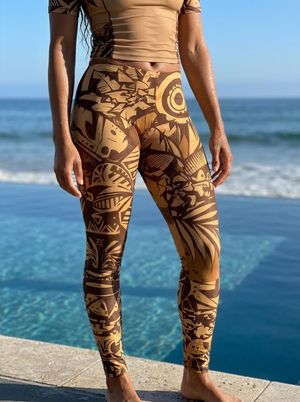 Amber Haze Lani Uli Leggings Women's Leggings — Lolekai