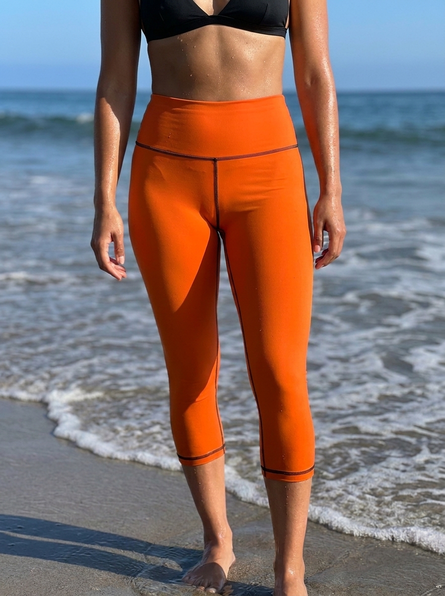 High Waist in Neon Orange