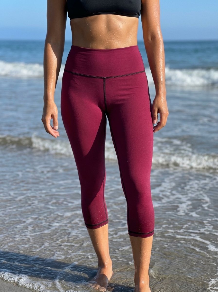 High Waist in Burgundy