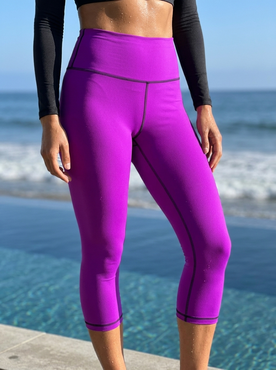 High Waist in Neon Purple
