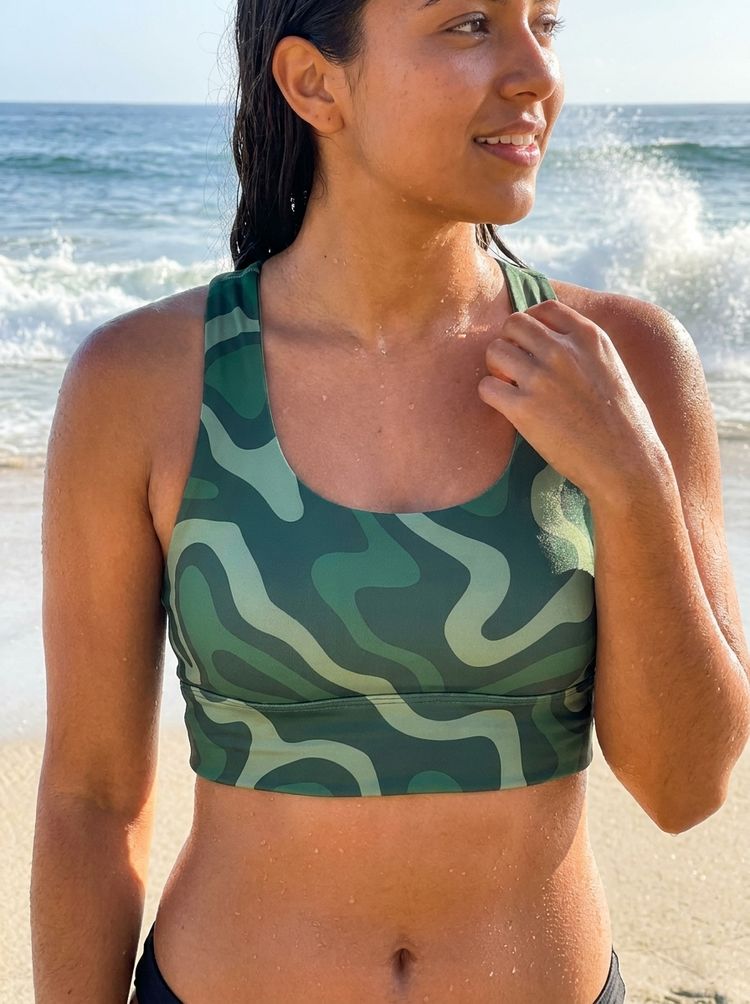Sycamore Lustre Longline Sports Bra