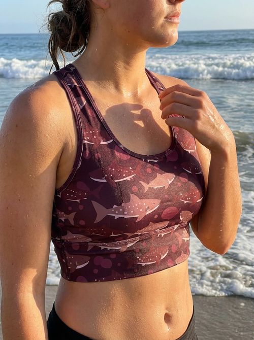 Amaranth Zephyr Longline Sports Bra Longline Sports Bra — Lolekai