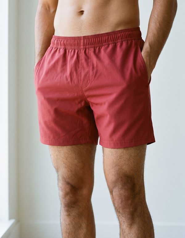 Men's Swim Trunks in Alizarin