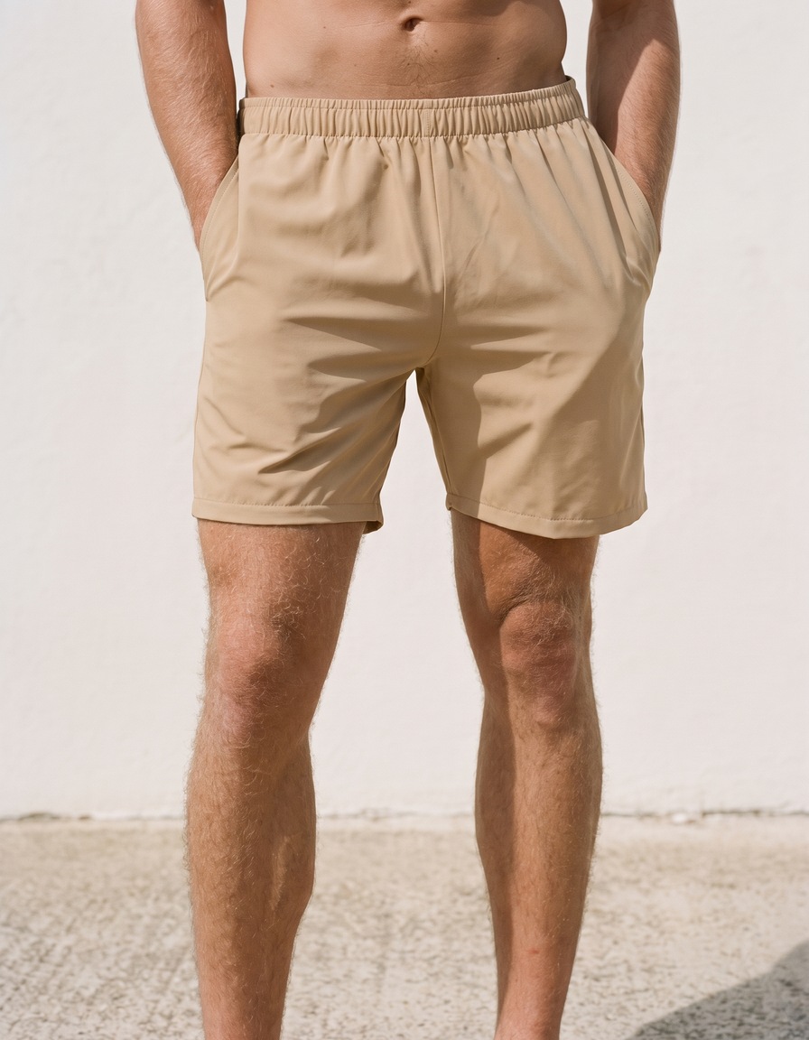 Swim trunks in Almond