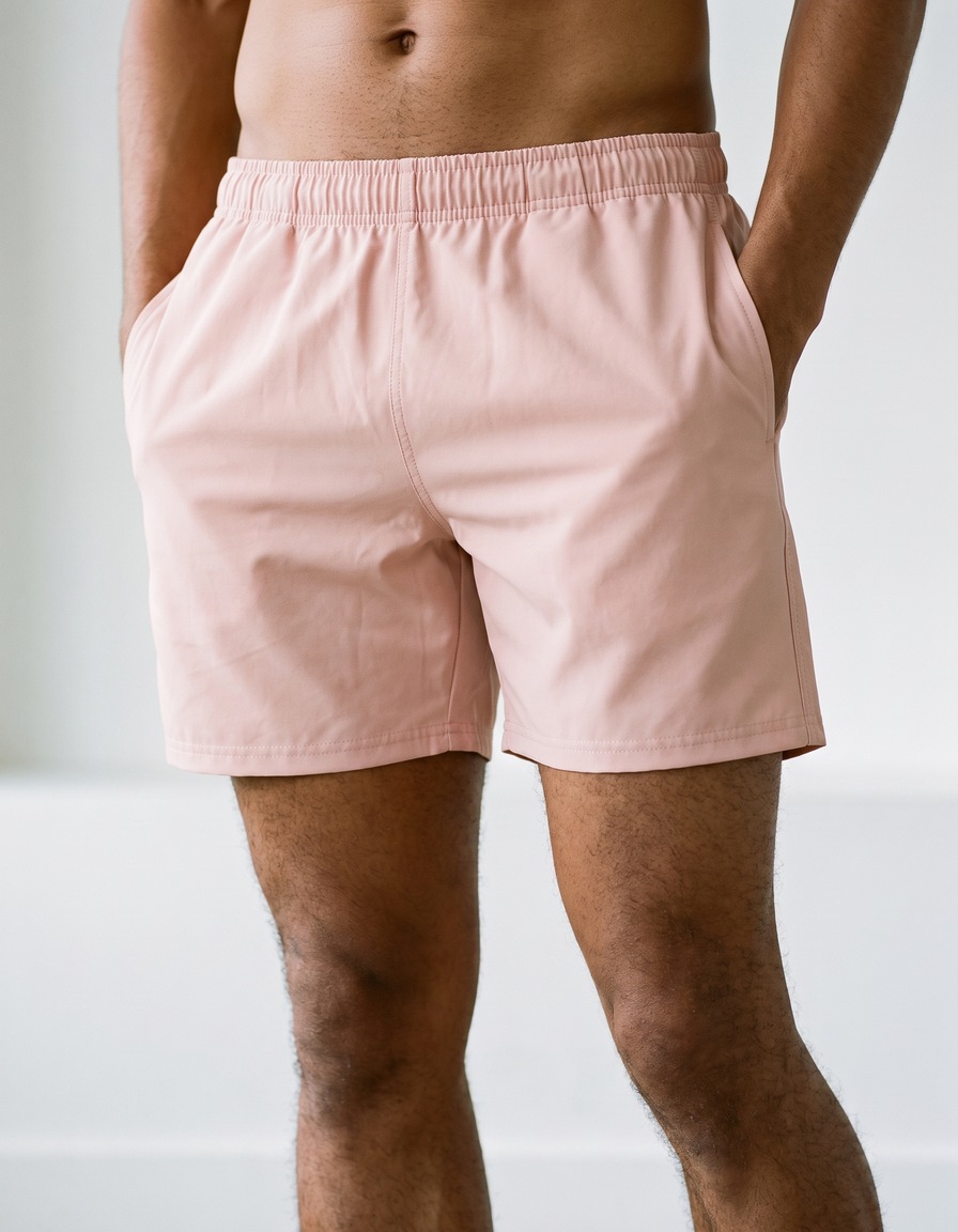 Swim trunks in Ballet Pink