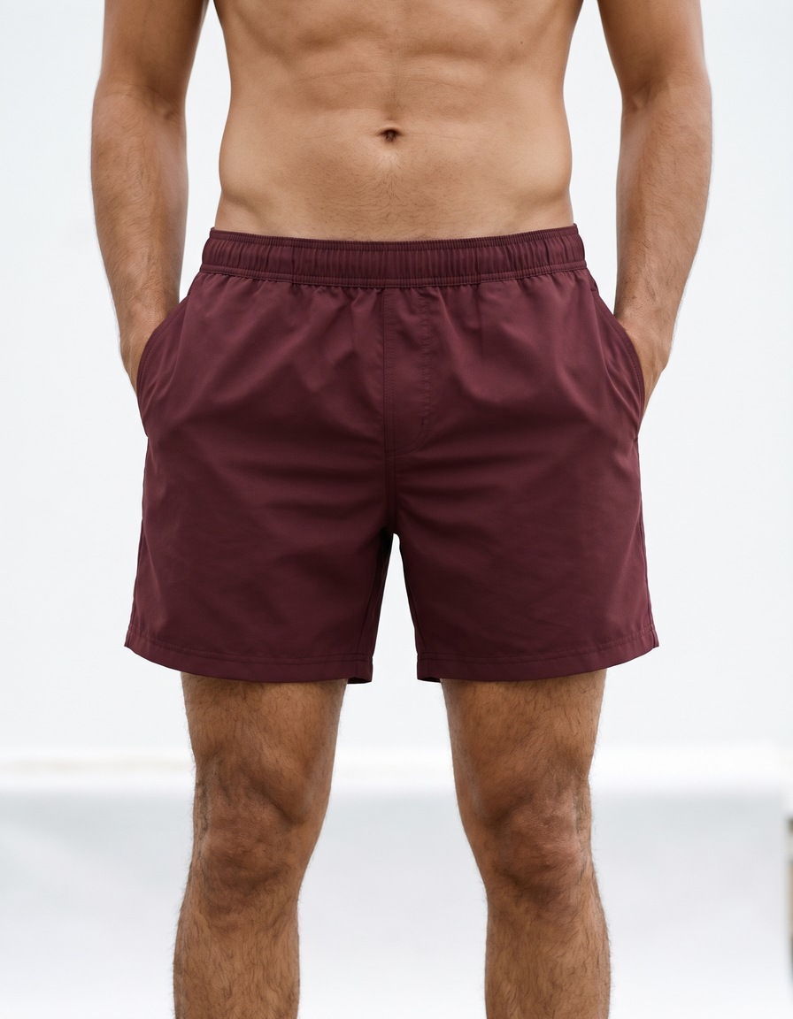 Swim trunks in Currant