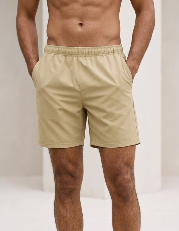 Men's Swim Trunks in Ecru