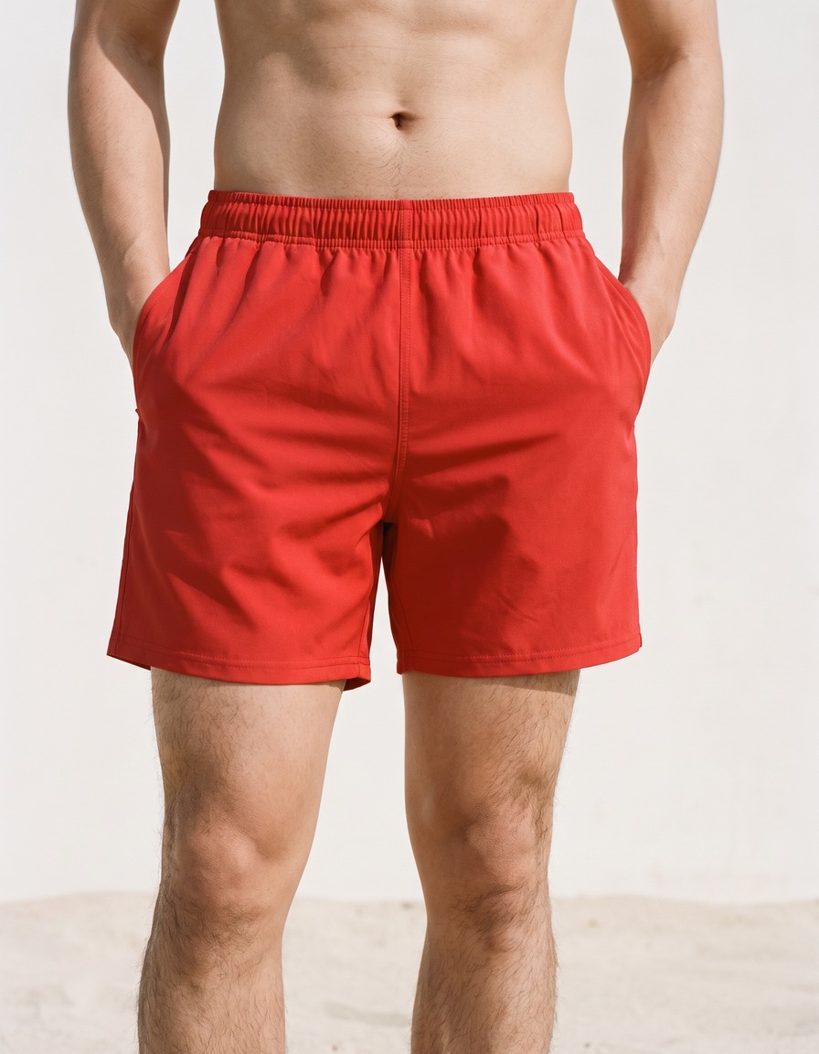 Swim trunks in Fiery Red
