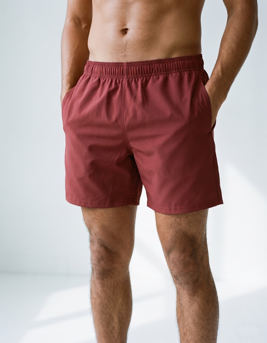 Swim trunks in Garnet