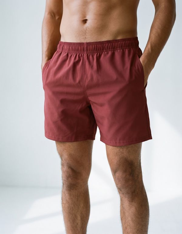 Men's Swim Trunks in Garnet