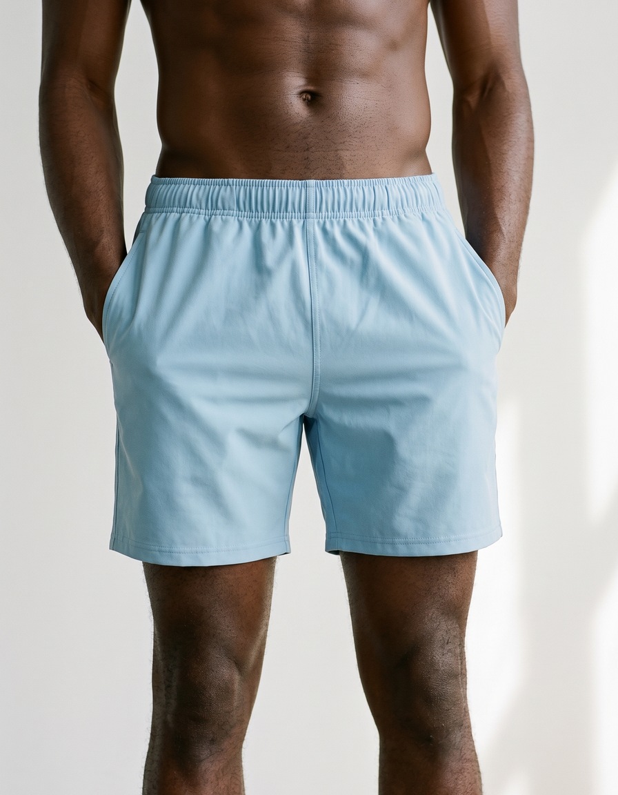Swim trunks in Glacier Blue