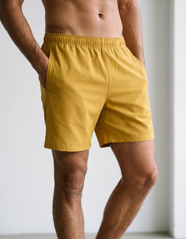 Men's Swim Trunks in Gold