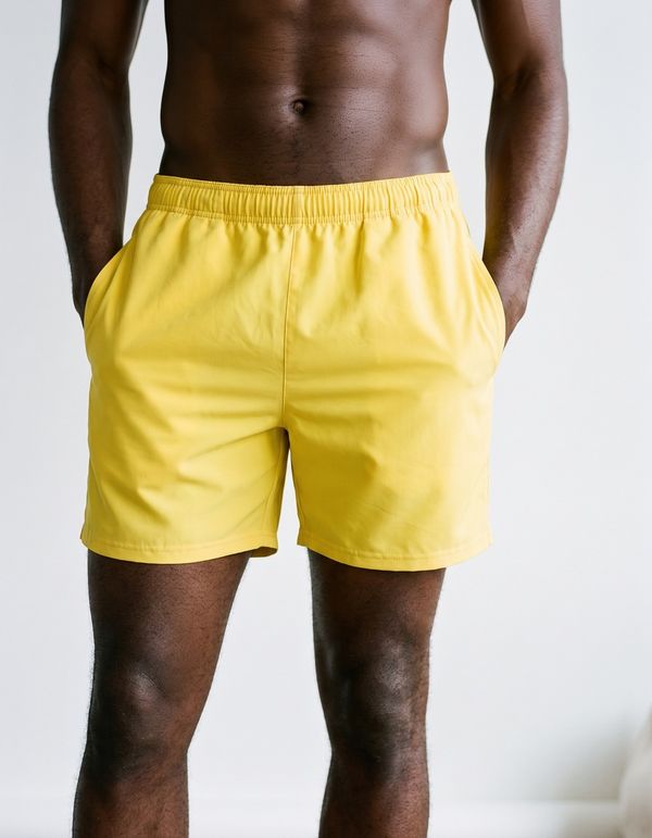 Men's Swim Trunks in Lemon Yellow