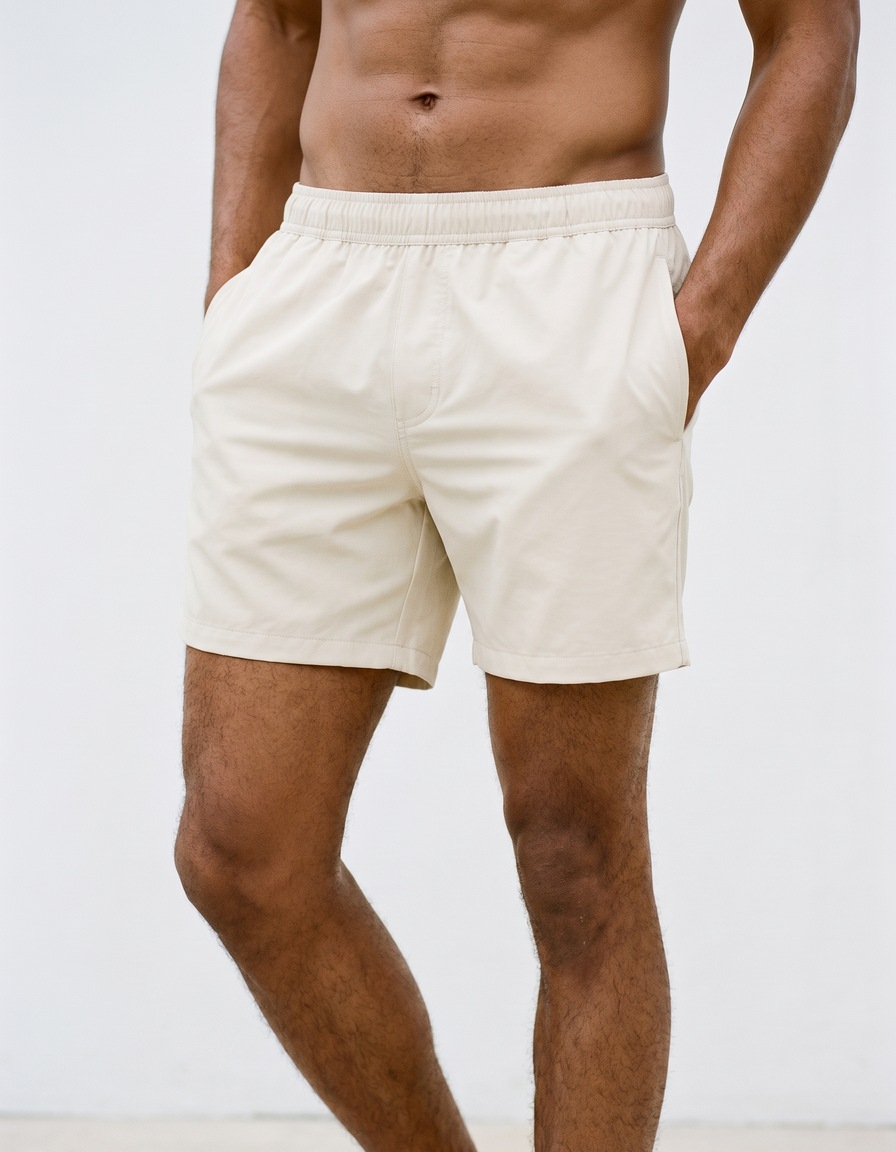 Swim trunks in Linen Cream