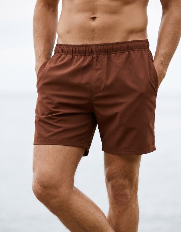 Men's Swim Trunks in Mahogany