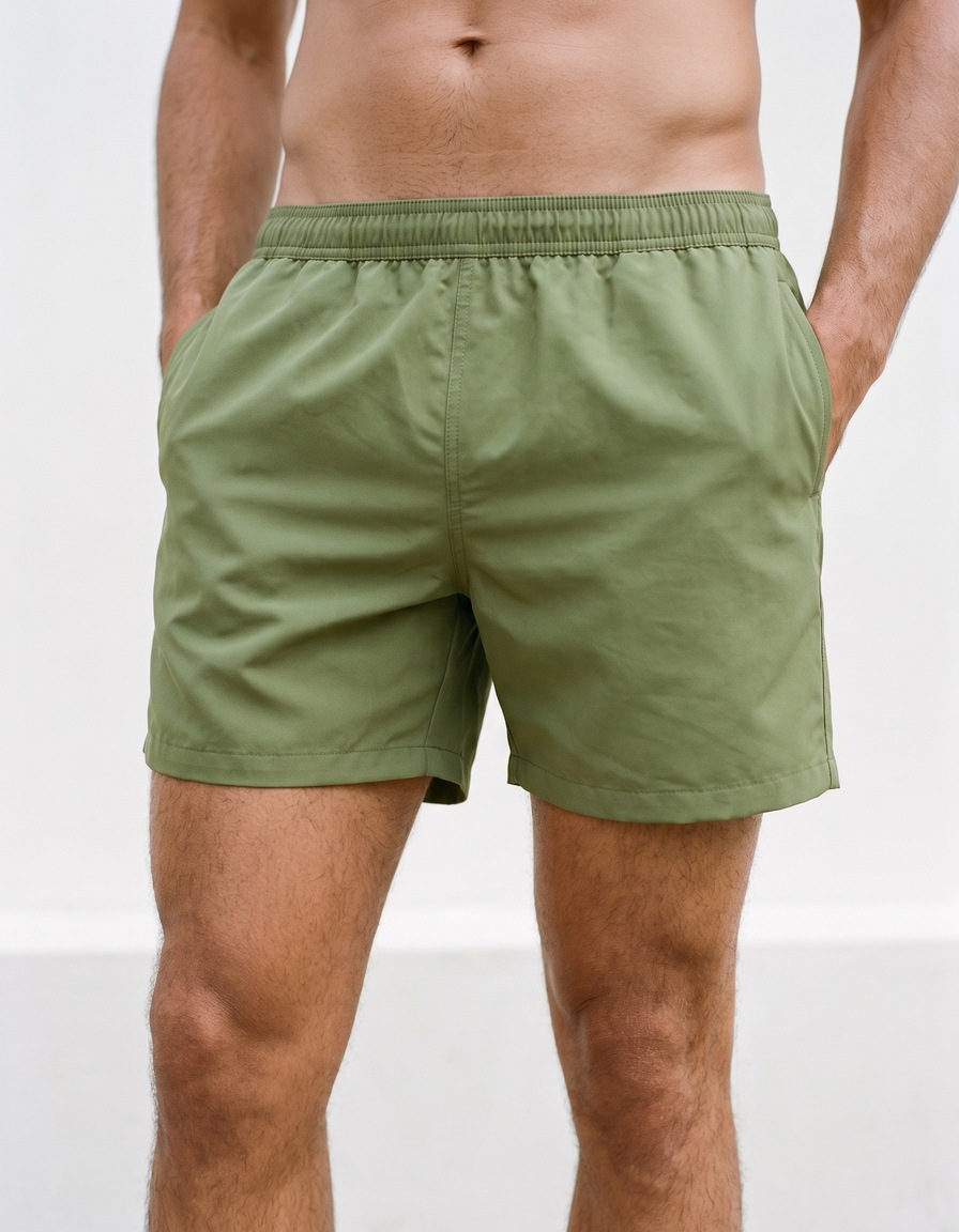 Swim trunks in Moss Green