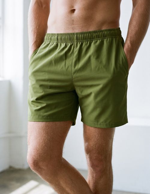 Olive Drab Men's Swim Trunks