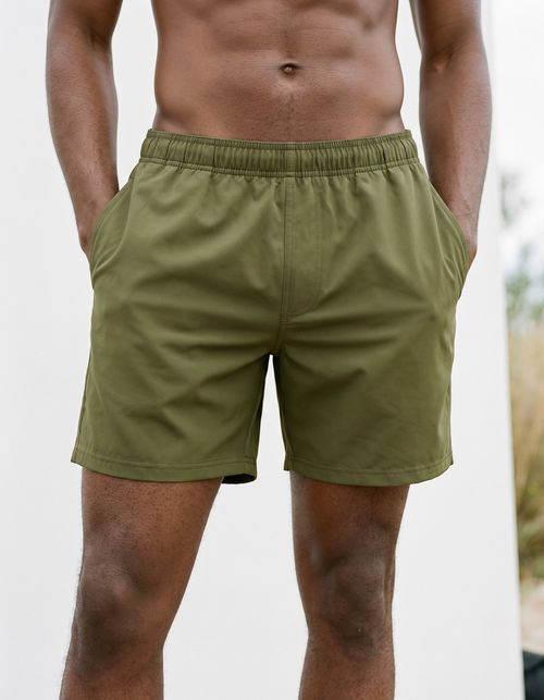 Olive Men's Swim Trunks