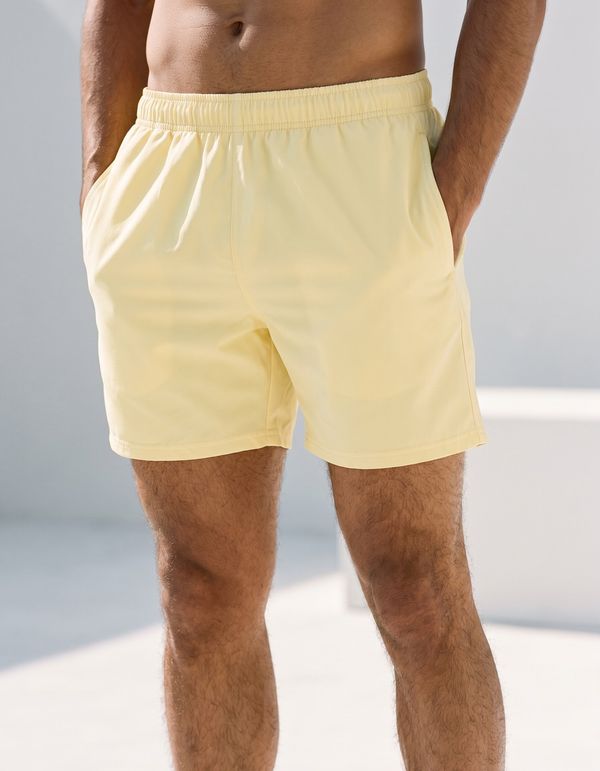 Men's Swim Trunks in Pale Yellow