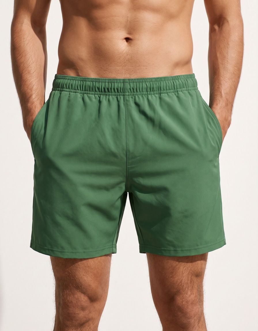 Palm Green Men's Swim Trunks Men's Swim Trunks — Lolekai