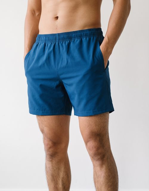 Classic Blue Men's Swim Trunks