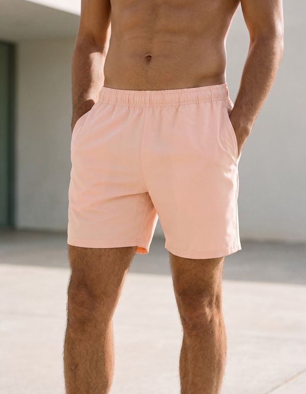 Men's Swim Trunks in Shell Pink