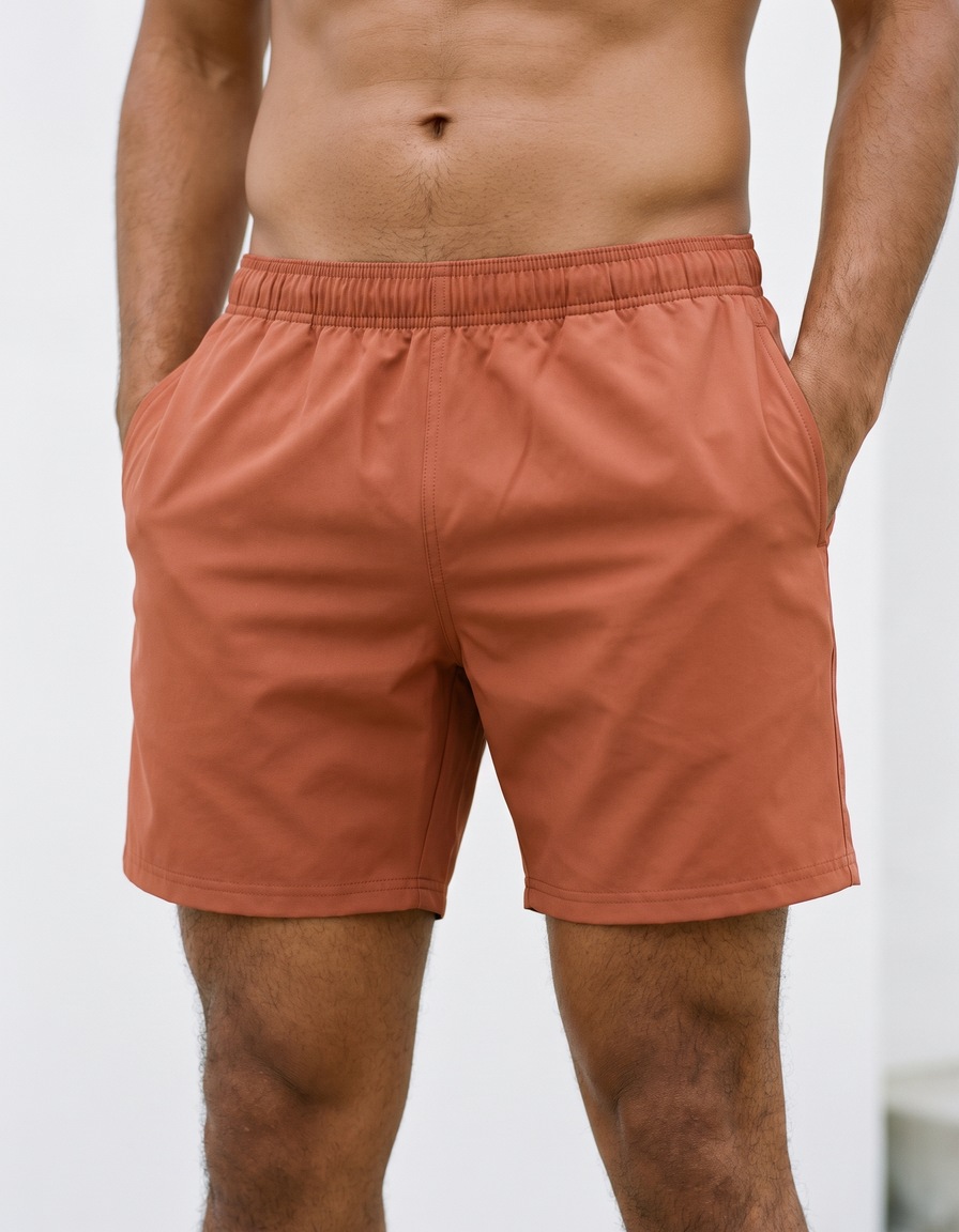 Swim trunks in Terracotta