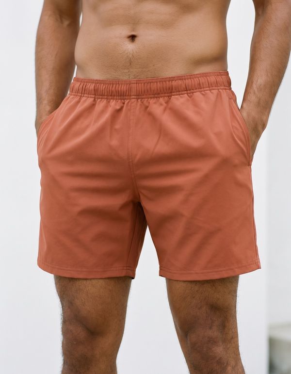 Men's Swim Trunks in Terracotta