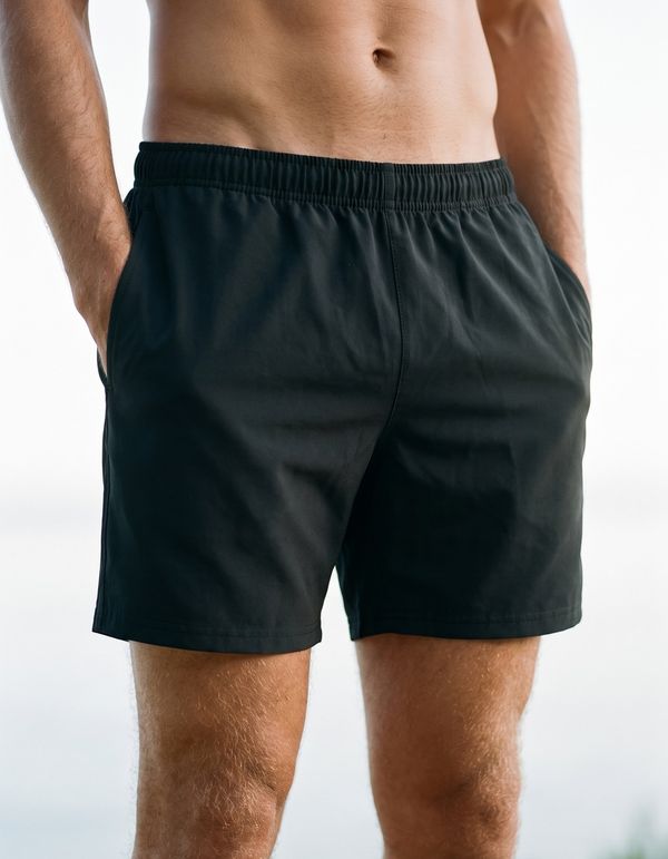 Men's Swim Trunks in Void Black