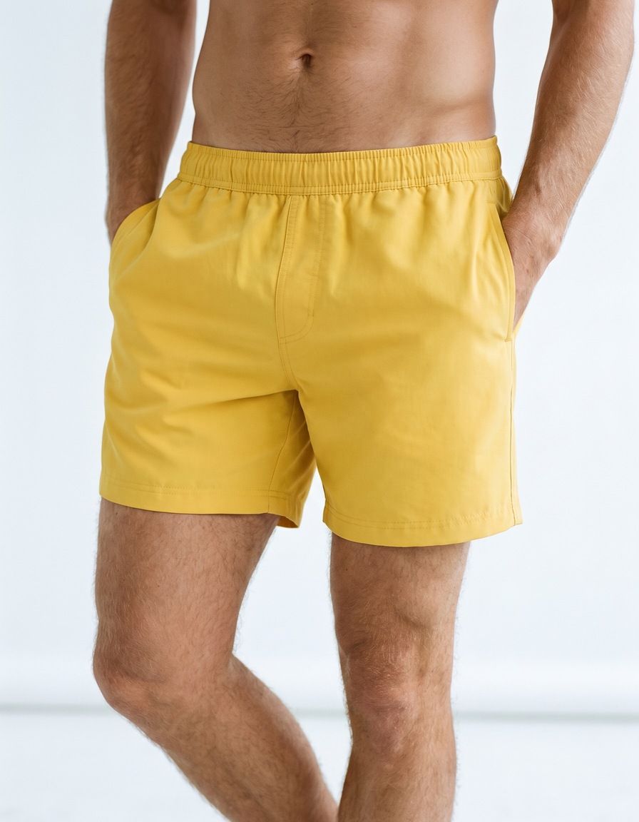 Yellow Men's Swim Trunks Men's Swim Trunks — Lolekai