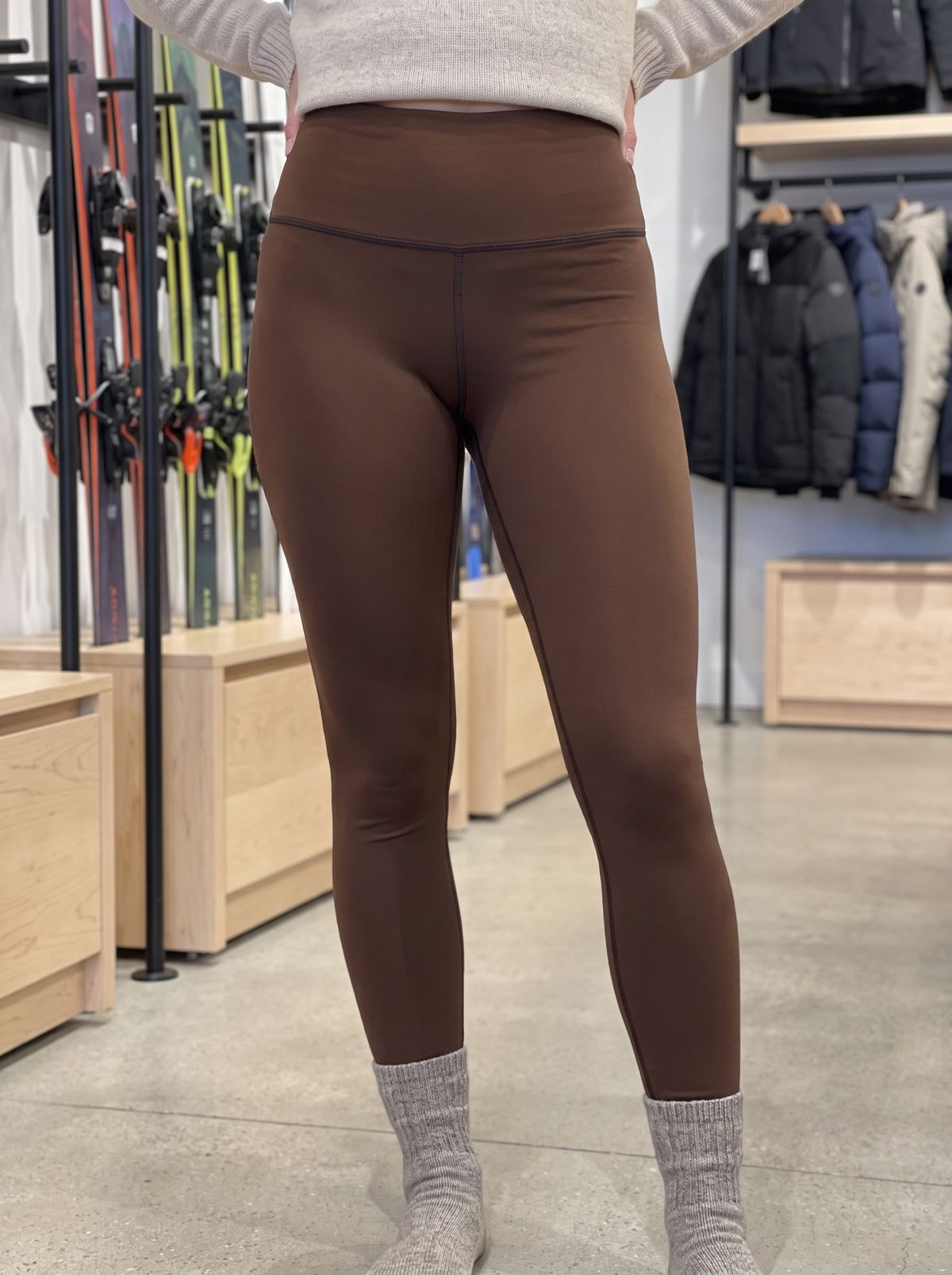 Chocolate Base Layer High-Rise Leggings — Lolekai