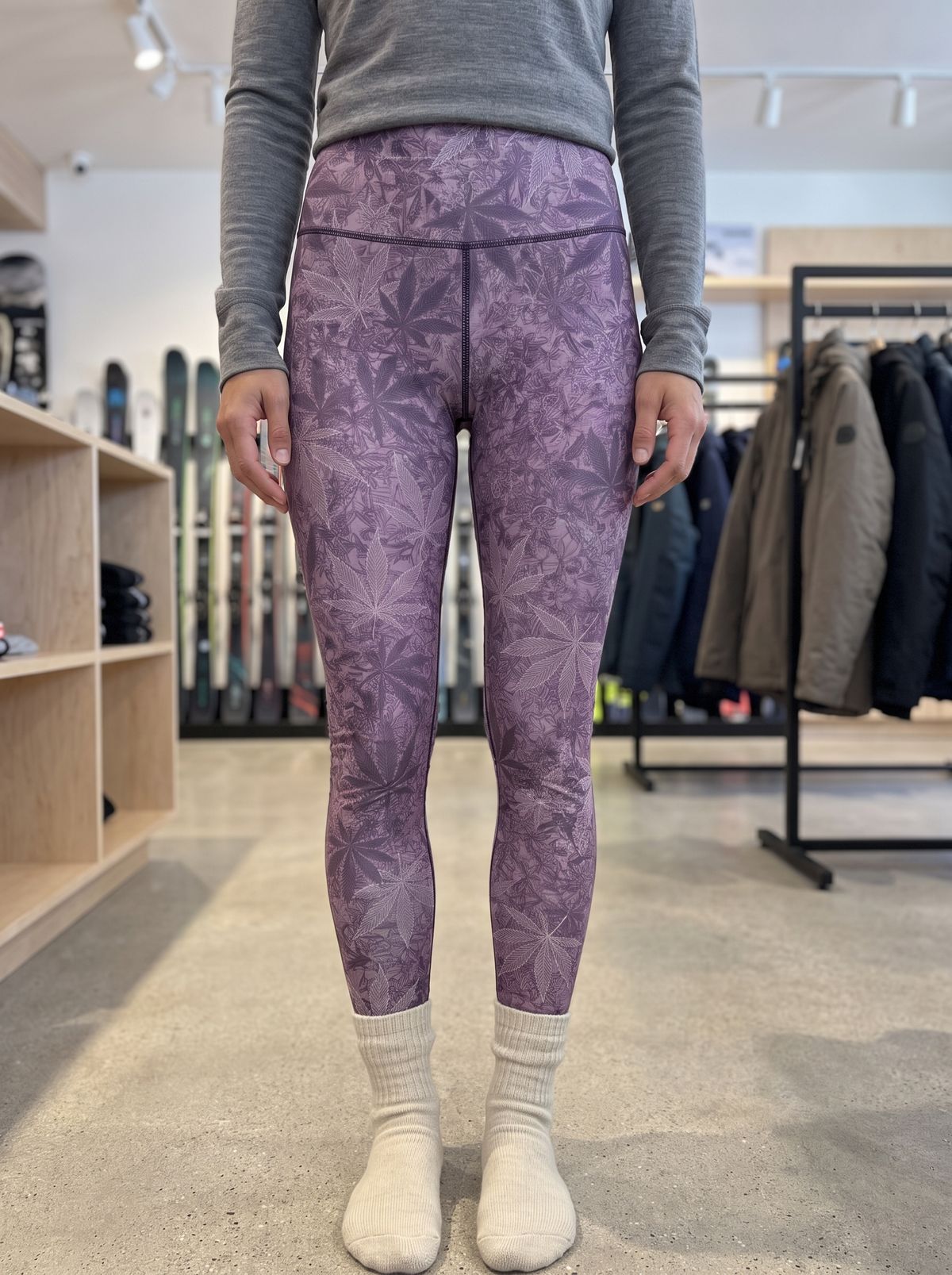 Burnished Lilac Kumo Base Layer Bottoms High-Rise Leggings — Lolekai