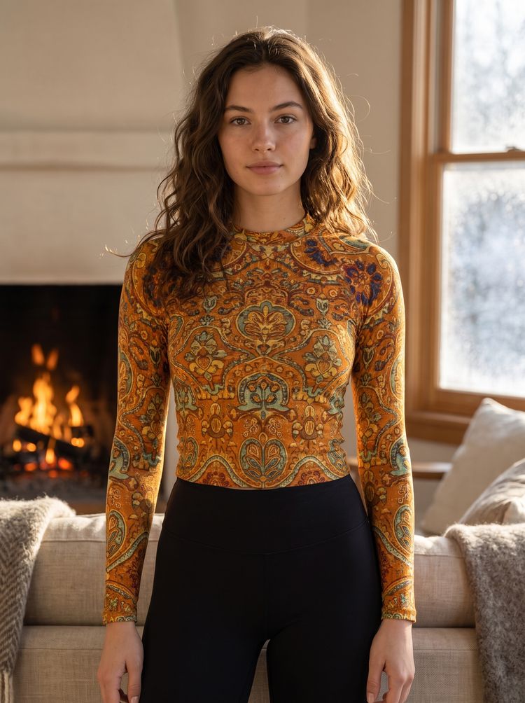 Rangoli Base Layer Top women's base layer tops