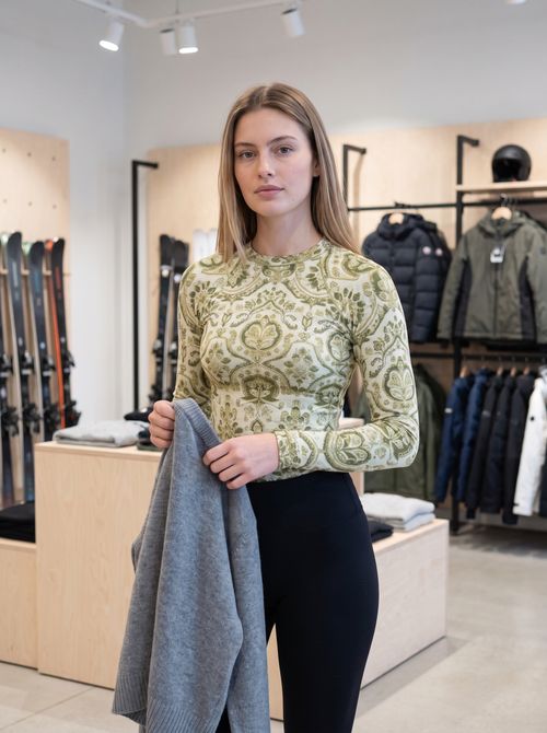 Runway Chartreuse Rangoli Base Layer Top