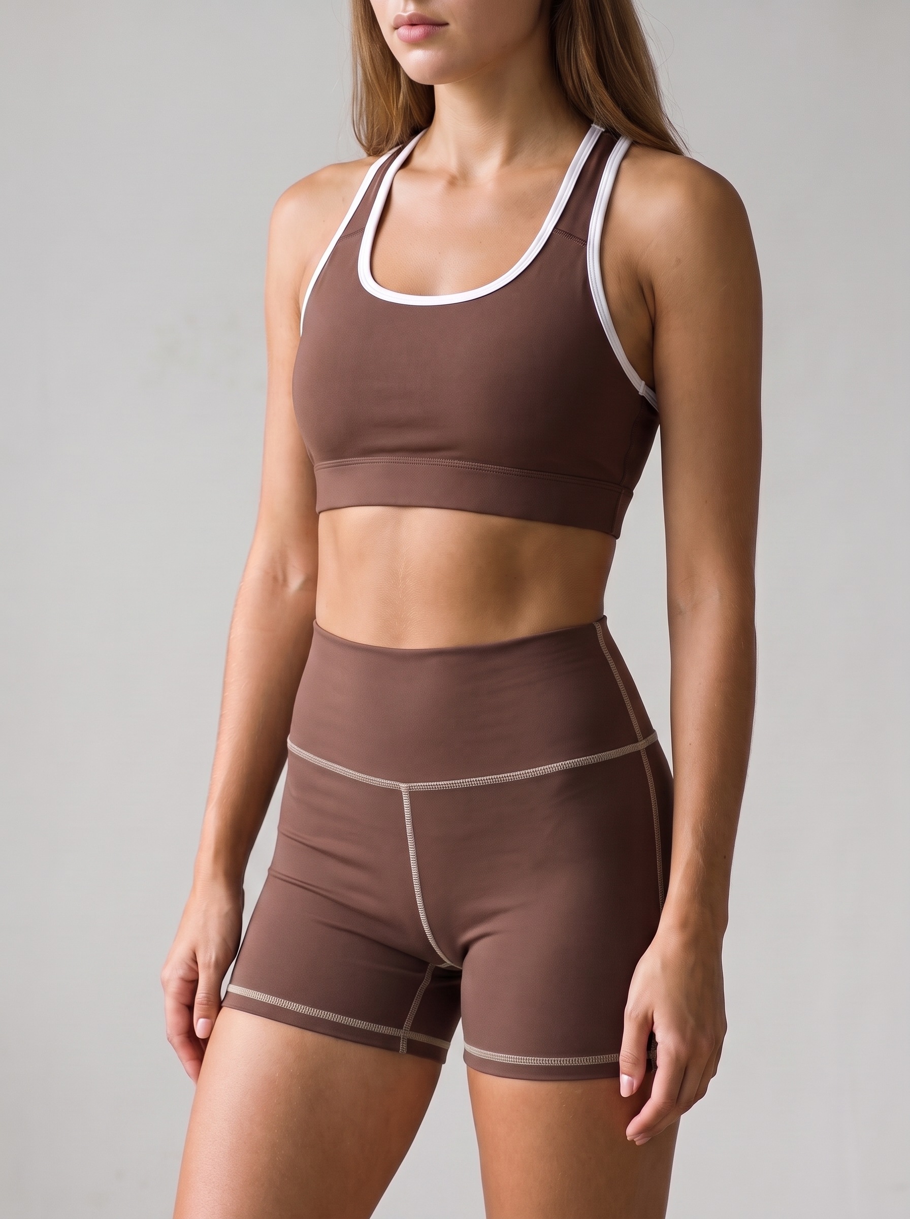 Yoga Shorts in Brown