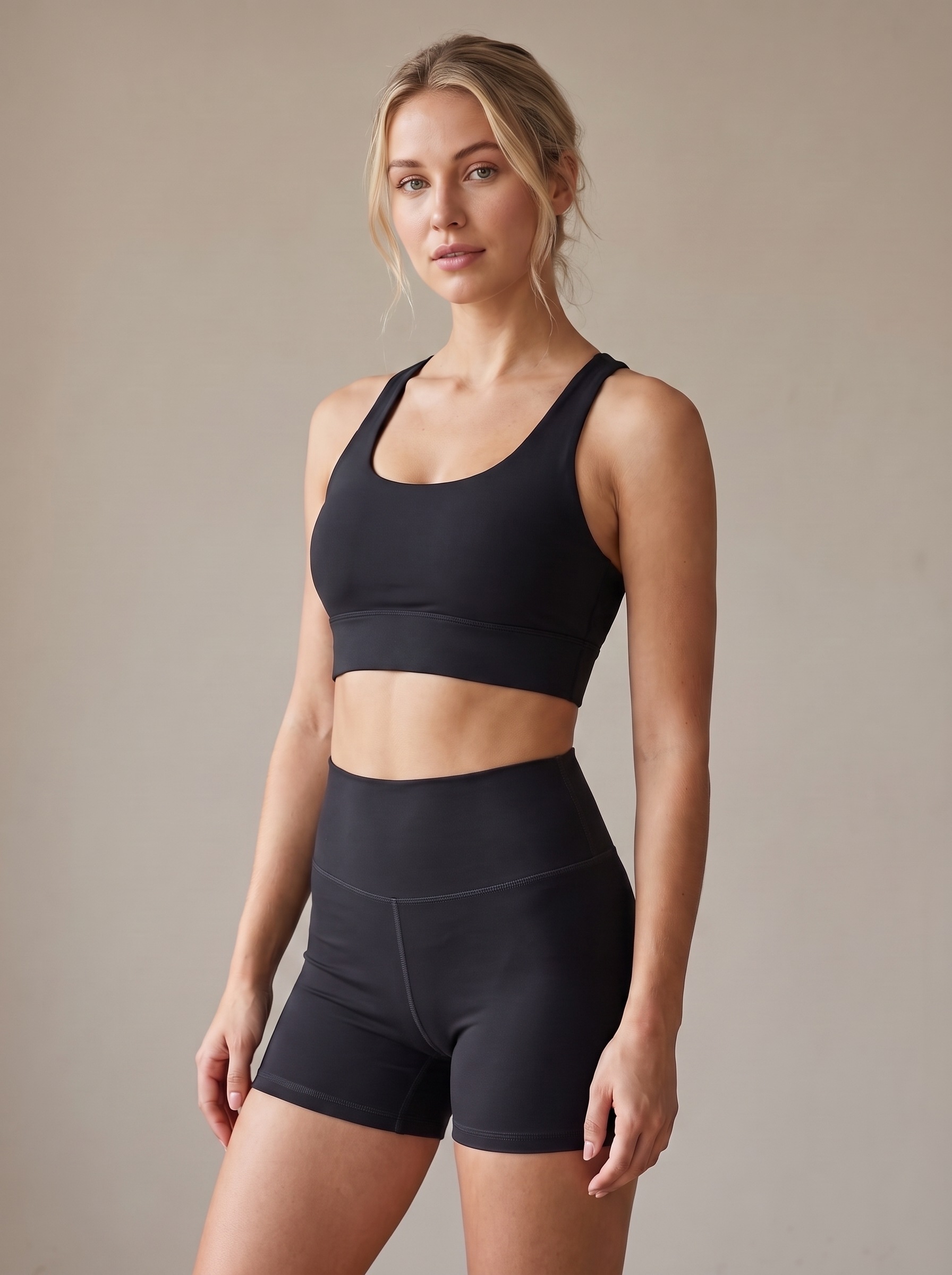 Longline Sports Bra in Carbon