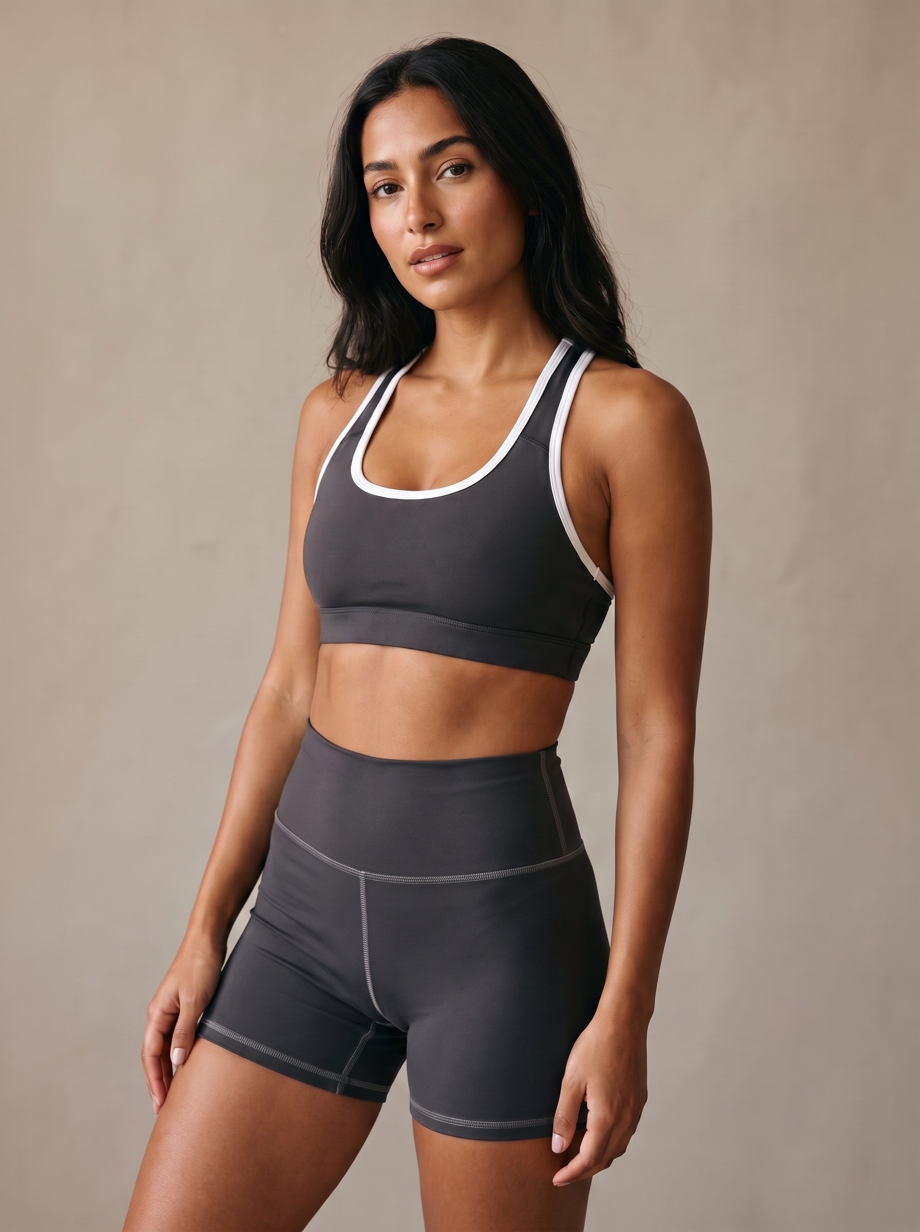Yoga Shorts in Charcoal