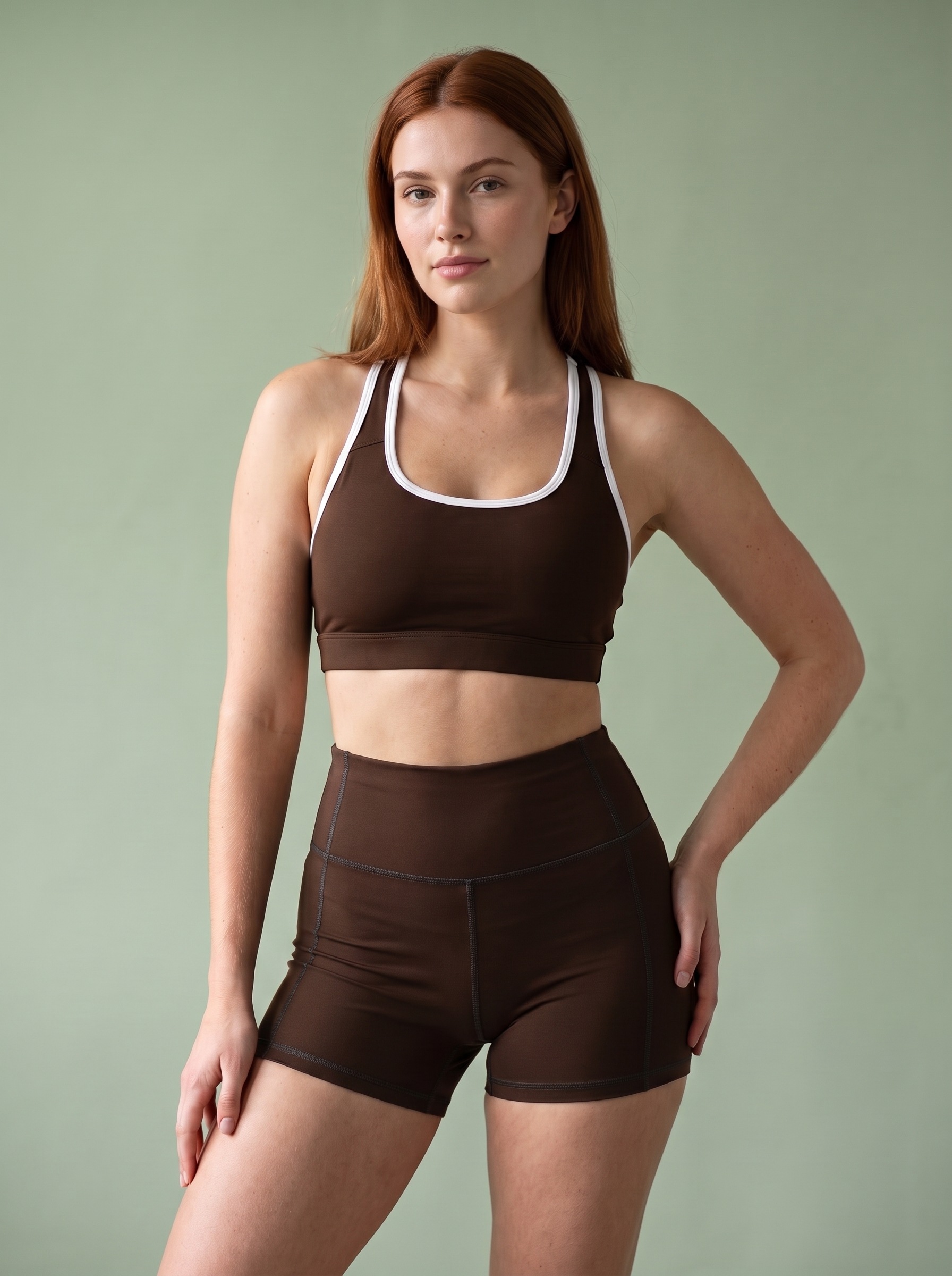 Yoga Shorts in Chocolate