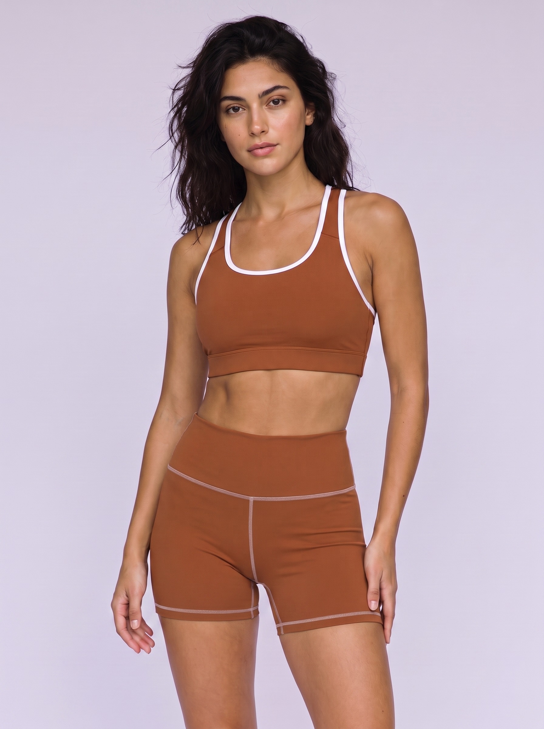 Yoga Shorts in Cinnamon