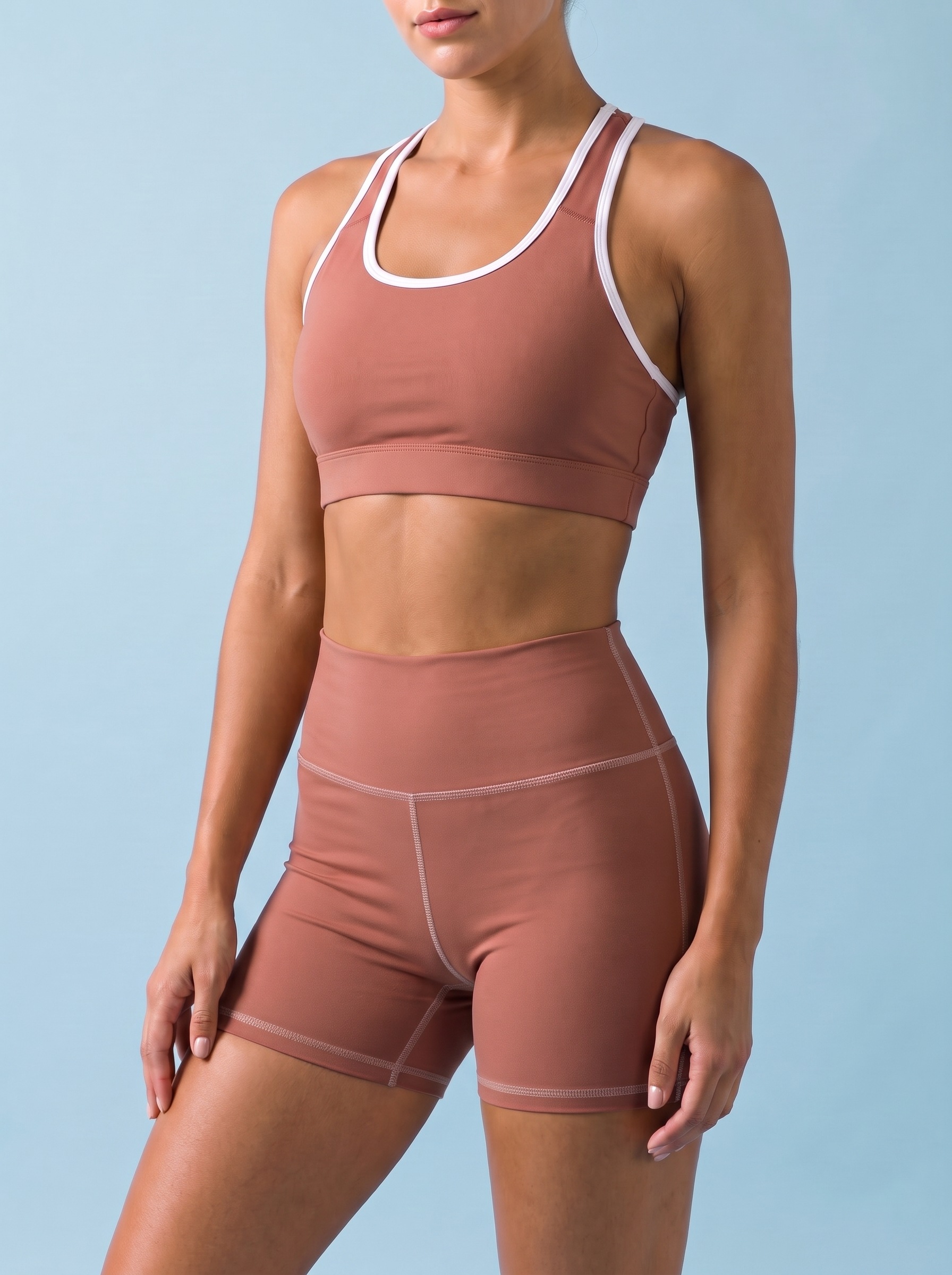 Yoga Shorts in Clay