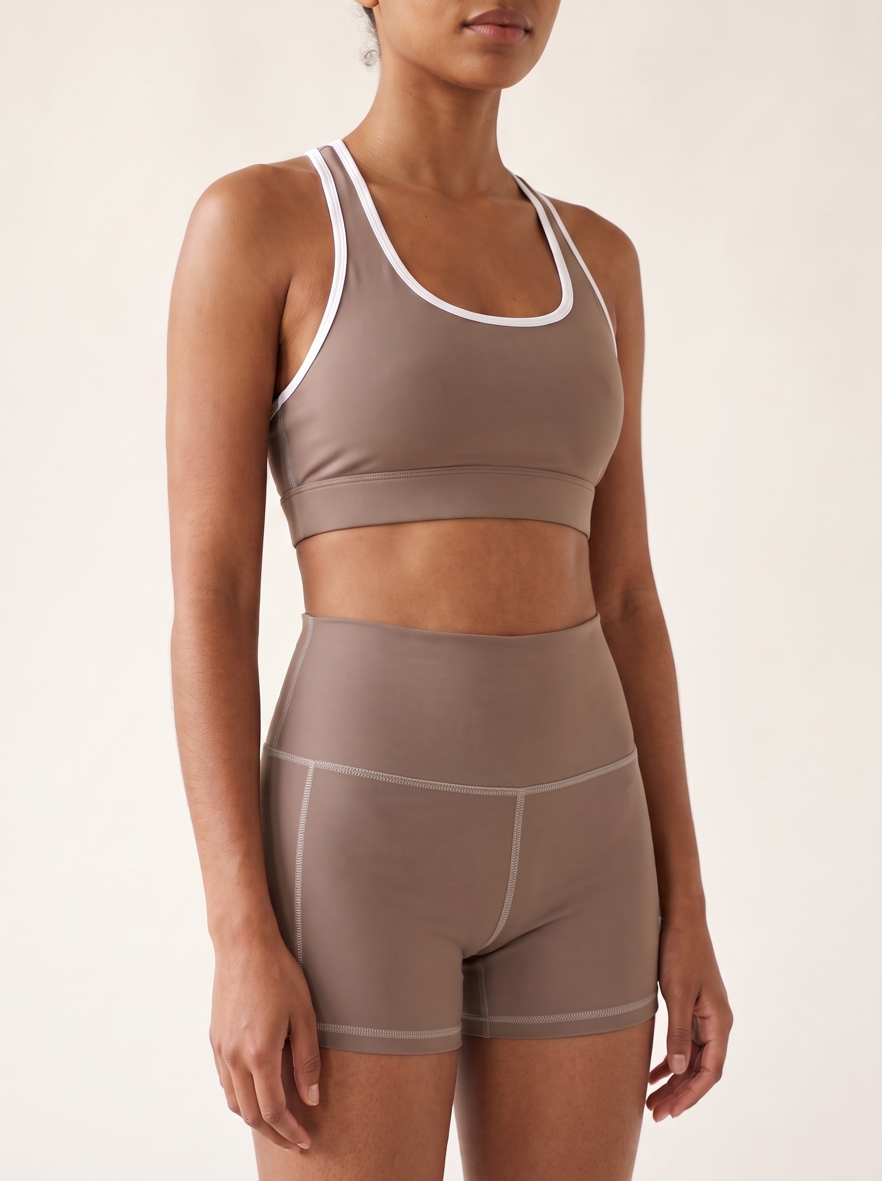 Yoga Shorts in Driftwood