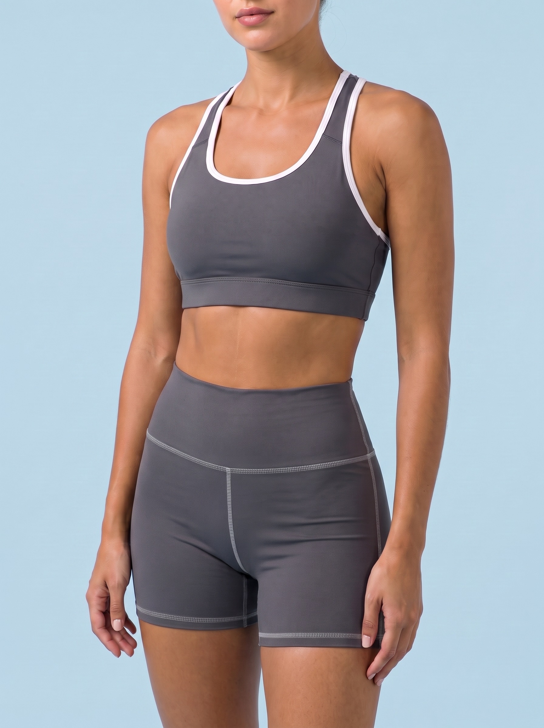 Yoga Shorts in Gunmetal