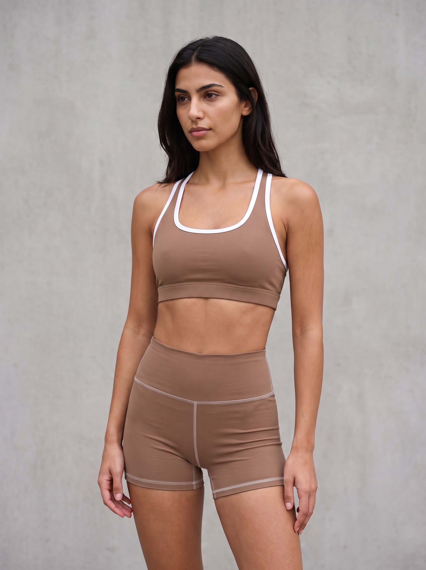Yoga Shorts in Hazelnut