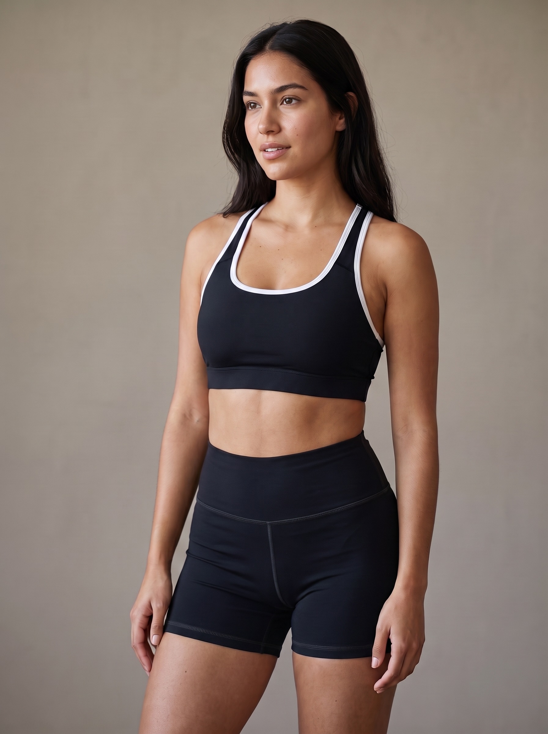 Yoga Shorts in Midnight Black