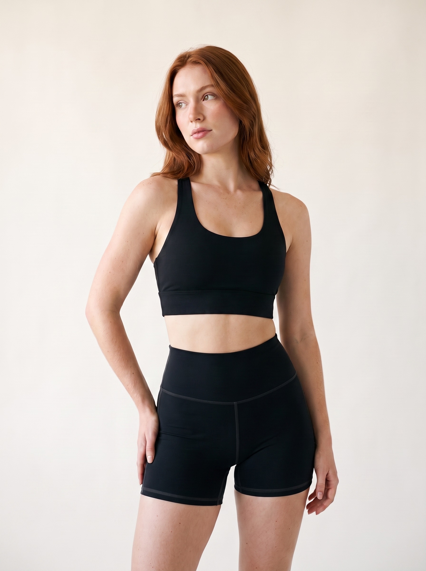 Longline Sports Bra in Onyx
