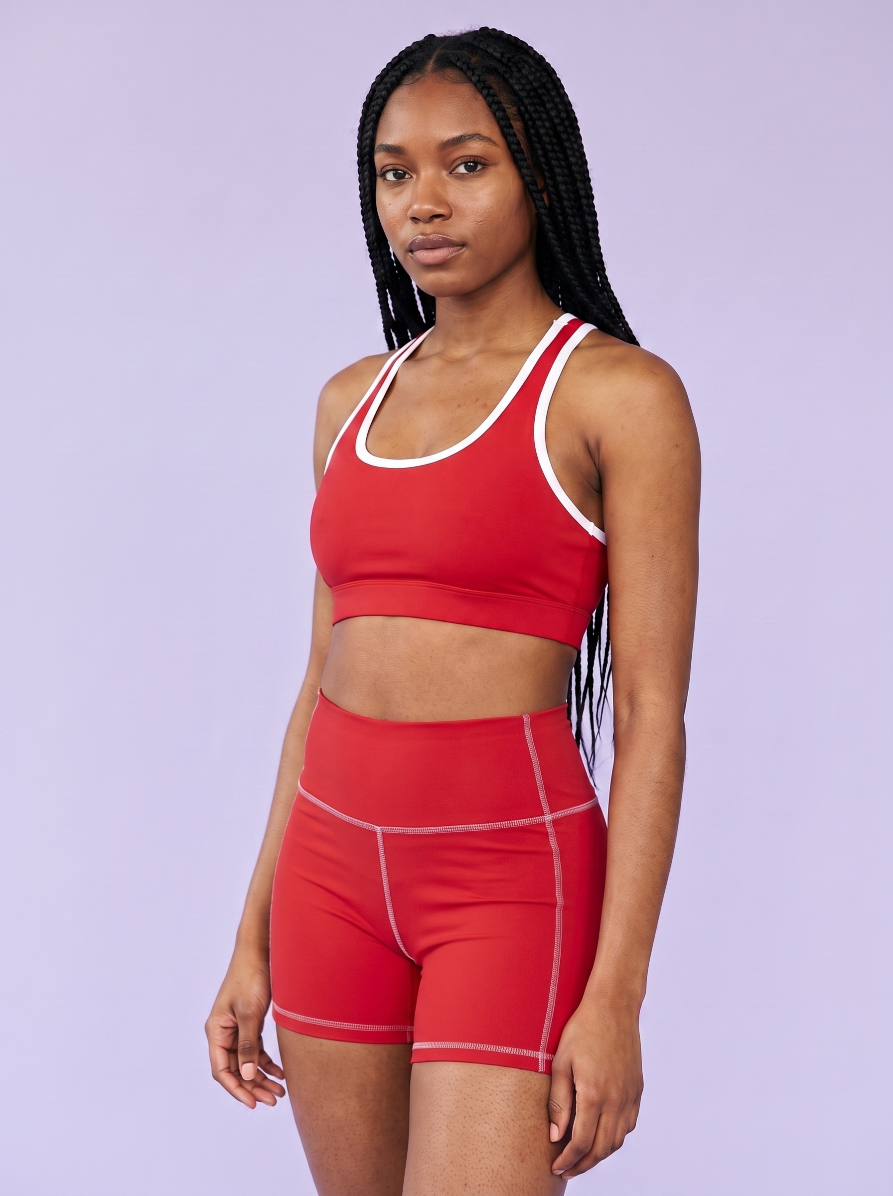 Yoga Shorts in Red