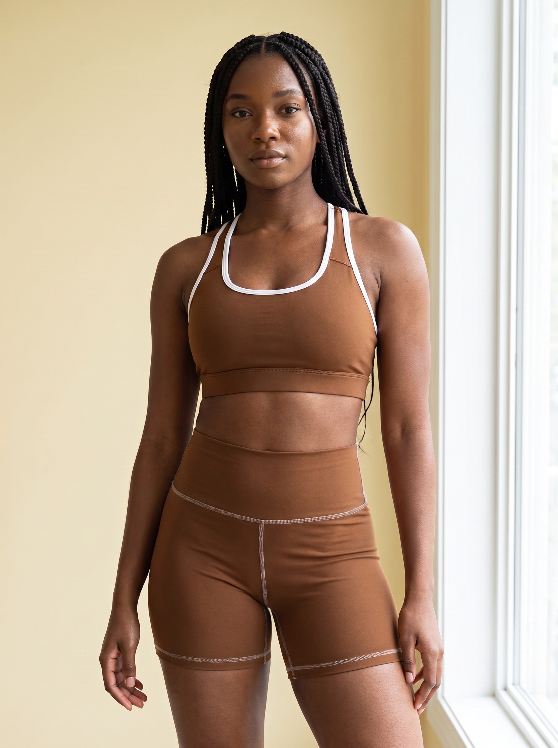 Yoga Shorts in Tobacco